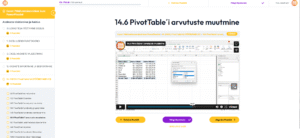 exceli kursuse sisu 3